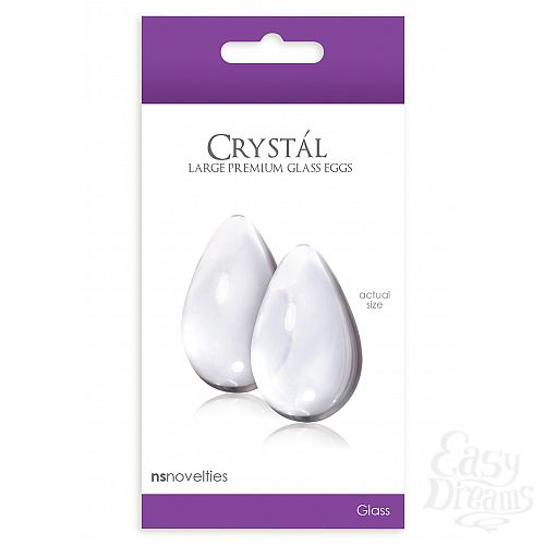  1: Scala Selection,   CRYSTAL LARGE GLASS EGGS CLEAR NSN-0703-21