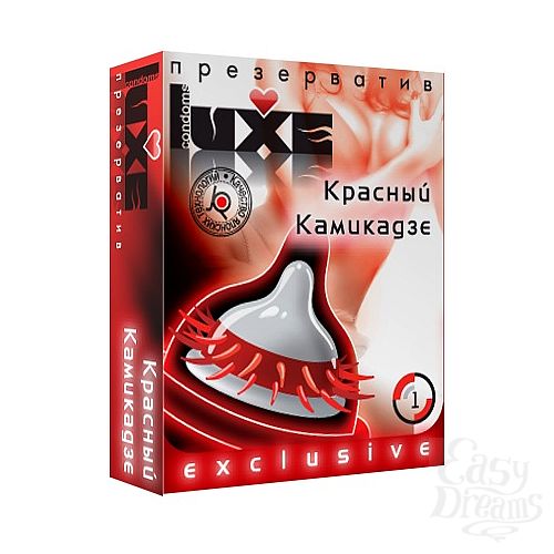 Фотография 1:  Презерватив LUXE  Exclusive  Красный Камикадзе