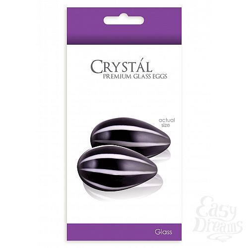  2 NS Novelties   Crystal Glass Eggs 