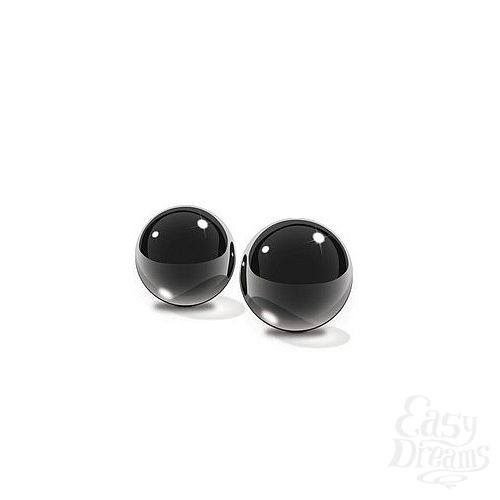  2    Small Black Glass Ben-Wa Balls   