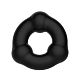 Черное эрекционное кольцо с 3 шариками.