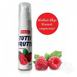  Гель-смазка Tutti-frutti с малиновым вкусом - 30 гр.