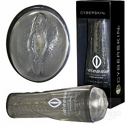 Прозрачный мастурбатор-вагина в тубусе Cyberskin Pussy с вибрацией Прозрачный мастурбатор-вагина в тубусе Cyberskin Pussy с вибрацией