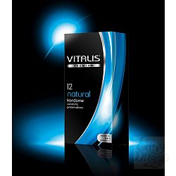  Классические презервативы VITALIS premium №12 Natural - 12 шт.
