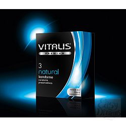  Классические презервативы VITALIS premium №3 Natural - 3 шт.