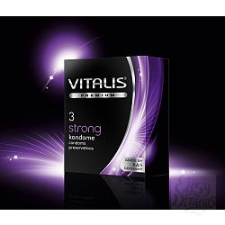  Презервативы с утолщенной стенкой VITALIS premium №3 Strong - 3 шт.