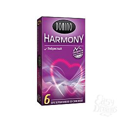  Презервативы с рёбрышками Domino Harmony - 6 шт.