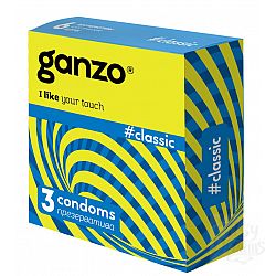  Классические презервативы с обильной смазкой Ganzo Classic - 3 шт.