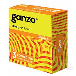  Ароматизированные презервативы Ganzo Juice - 3 шт.