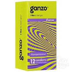  Тонкие презервативы для большей чувствительности Ganzo Sence - 12 шт.