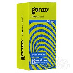  Классические презервативы с обильной смазкой Ganzo Classic - 12 шт.