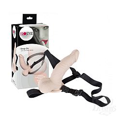 Страпон EroStyle из силикона на отстёгивающихся ремнях - 19 см. Страпон EroStyle из силикона на отстёгивающихся ремнях - 19 см.