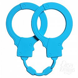  Голубые силиконовые наручники Stretchy Cuffs Turquoise
