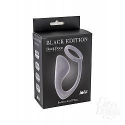 "Lola Toys Back Door Collection Black Edition"        Button Anal Plug Grey 4216-02Lola