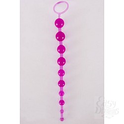  Фиолетовая анальная цепочка из 10 шариков (ToyFa 881302-4)