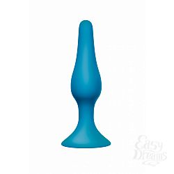 "Lola Toys Back Door Collection Black Edition"   Slim Anal Plug Large Aqua 4205-05Lola