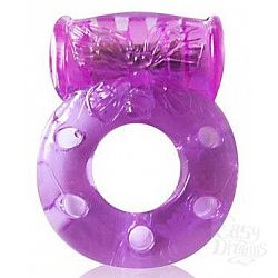  Фиолетовое эрекционное виброкольцо с бабочкой