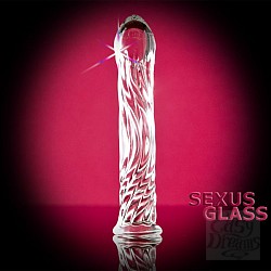  Стеклянный фаллоимитатор Волна (Sexus-glass 912009)
