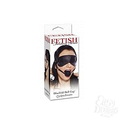 Фетиш с помощью эротического набора Blindfold Ball Gag