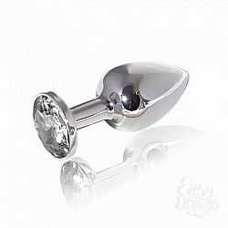    Butt Plug Silver Small Diamond