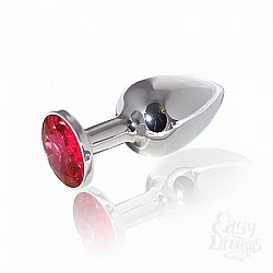    Butt Plug Silver Small Ruby