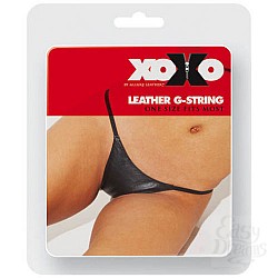 Трусики-стринги женские кожаные 2-100XO  Трусики-стринги женские кожаные 2-100XO