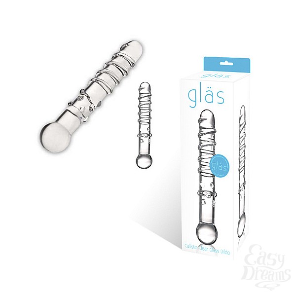 Стеклянный анальный фаллоимитатор Glas Calisto Clear Glass Dildo, бесцветный, до 18 см GLAS-78 - Glas - Анальные стимуляторы - Купить